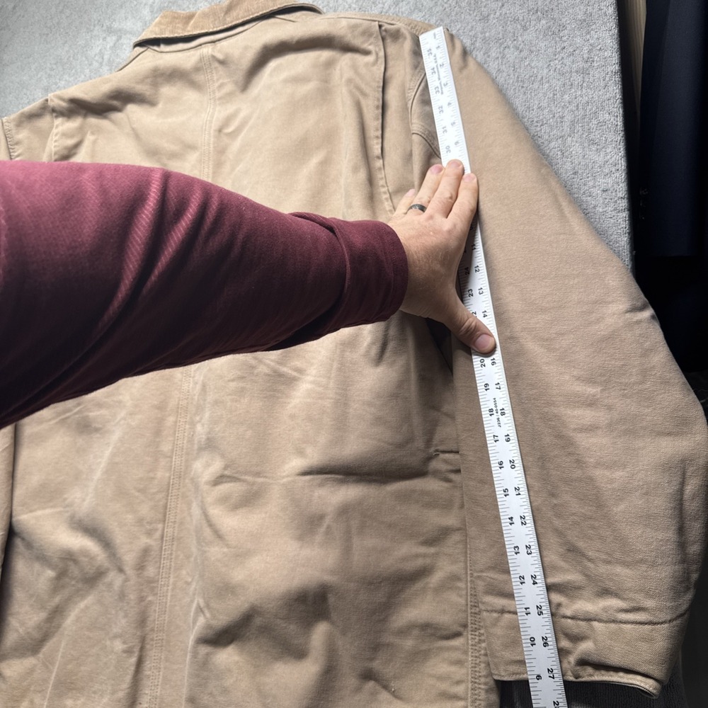 Carhartt Duck Chore Coat Jacket 4XL Tall Tan Blanket Lined Made in USA Workwear - Picture 14 of 15